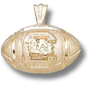 University of South Carolina C Football Pendant (Gold 