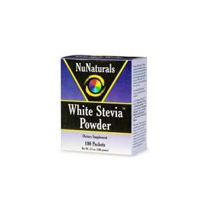  Nunaturals White Stevia Powder, Packets 100 pack Health 