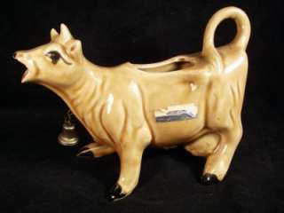 BROWN COW W/BELL CREAMER TINY TOWN TRAINS HOT SPRINGS  