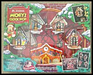 Disney Animated Mickeys Clock Shop Mr. Christmas 1993 Mickey Donald 