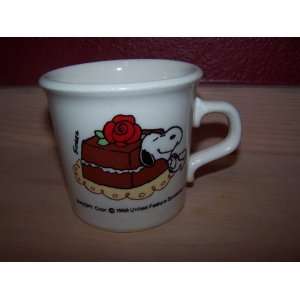  Vintage 1958 Peanuts SNOOPY Coffee Mug 