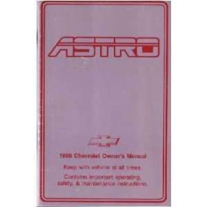  1986 CHEVROLET ASTRO VAN Owners Manual User Guide 