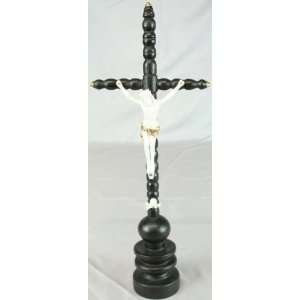  Antique French Standing Crucifix Cross Skull Crossbones 