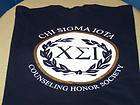   IOTA   Counseling Honor Society Upsilon Delta Chapter T Shirt New XL