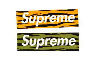 Supreme SS11 zebra camo Box Logo Sticker cap hat tee  
