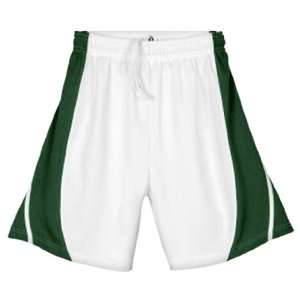 Badger B Ball Mesh Basketball Shorts WHITE/FOREST AL  