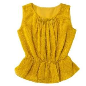 Jason Wu Target Textured Pleated front Peplum Top in Gold   Extra 