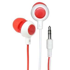  iHip Big Swell Earphones (White/Red) Electronics