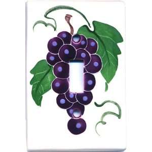  Cover   1 toggle single switch plate   Grape and Wine Kitchen Decor