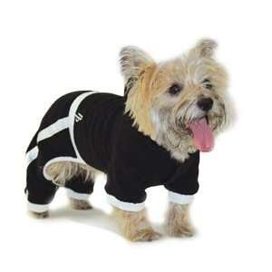   Dogo Puppy Pawer Terry Hoody Dog Jump Suit Black Small