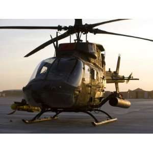  OH 58D Kiowa During Sunset Photography Premium Poster 