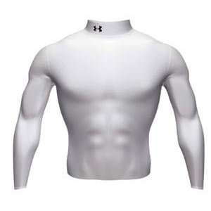  Under Armour 0512 Cold Gear Mock Turtleneck   White 