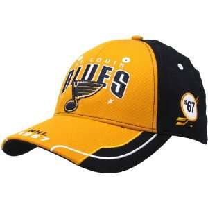   St. Louis Blues Gold Navy Blue Attica Flex Fit Hat