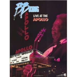  B.B. King Live at the Apollo Poster Movie 27x40
