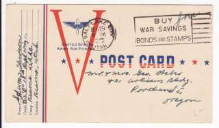 Salt Lake City UT 1940s WWII Victory Postal Card  