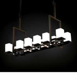   Bridge Chandelier Metal Finish Matte Black, Impressions Checkerboard