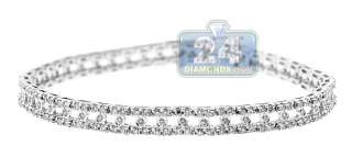 14K White Gold 3.00 ct Diamond Tennis Womens Bracelet  