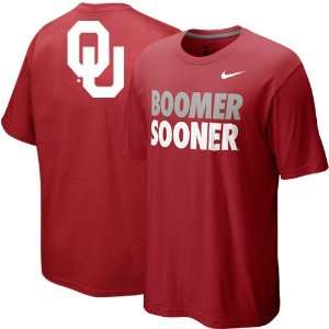  Nike Oklahoma Sooners My School Local T shirt   Crimson 