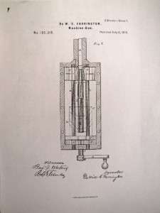 ORIGINAL Antique PATENT MODEL Improvements for Machine Gun 1875  