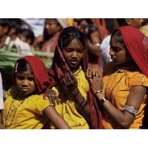  Tribal Girls During Ger Spring Festival, Kawant, Near 