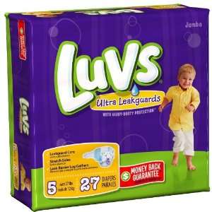  Luvs Ultra Leakguards   Jumbo Pack  sz 5  27 Health 
