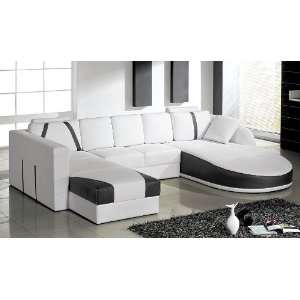  Ultra Modern Sectional Sofa Set   White