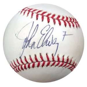  John Elway Autographed/Hand Signed NL Baseball PSA/DNA 