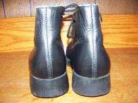  leather ankle high boots GUC LANDS END dress school uniform  