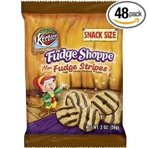 Keebler Mini Fudge Stripe Cookies, 2.0 Ounce Single Serve Packs (Pack 