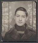 Vintage Handsome WW1 sailor profile photobooth photo man uniform 