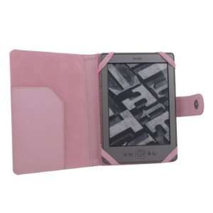  Pink Leather Book cover Pouch Jacket For  Kindle 4 