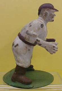 Vintage Cast Iron Early BASEBALL Player DOOR STOP ?  