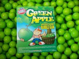 100 Green Apple 1 Gumballs Dobble Bubble Gum Balls  