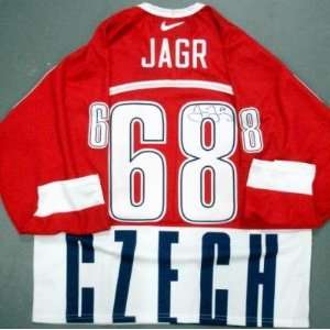 Signed Jaromir Jagr Jersey   Czech Olympic Size 52)   Autographed NHL 