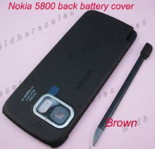 Brown back case cover for Nokia 5800 + stylus Touch pen  
