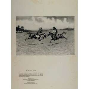  1923 Remington Indian Duel Pinto Pony Scout West Print 
