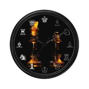  Amber Chess Chess Wall Clock by 