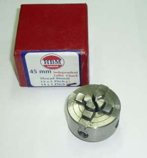 RDGTOOLS 45MM DIAMETER 4   JAW CHUCK / WITH 8MM ARBOUR  