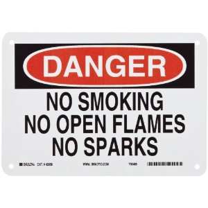   Header Danger, Legend No Smoking No Open Flames No Sparks 
