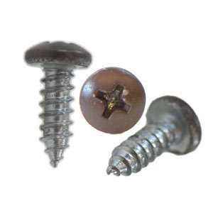 10 x 1/2 Pan Head Phillips Drive Brown Zinc Coated Tapping Screws 