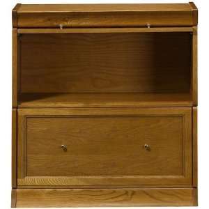  Barrister Bookcase With File Drawer And Clear Glass Door 