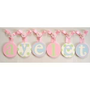  Ayelets Hand Painted Round Wall Letters