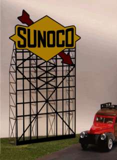 Millers Sunoco Animated Neon Sign O/HO Scale  