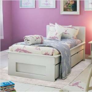  Bundle 79 Ayres Twin Bed in White Finish Birch