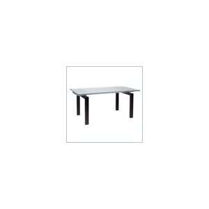  Eurostyle Slater Leather Casaul Dining Table with Glass 
