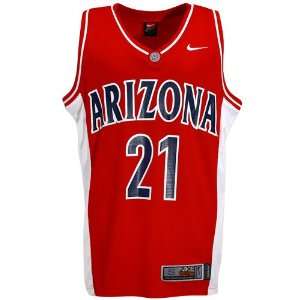  Nike Elite Arizona Wildcats #21 Red Replica Basketball 