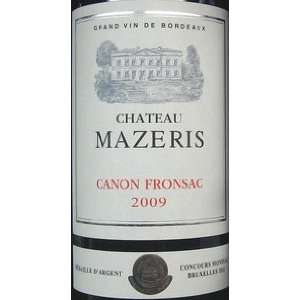  2009 Chateau Mazeris Canon Fronsac 750ml Grocery & Gourmet Food