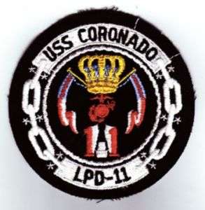 USS CORONADO, LPD 11   U.S. NAVY SHIP PATCH  