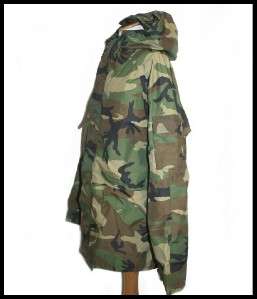 US MILITARY WOODLAND GORTEX PARKA CAMO LARGE / LONG GORTEX CAMOUFLAGE 