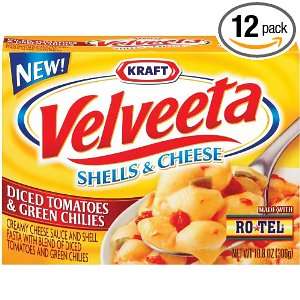 Velveeta Diced Tomatoes & Green Chilies, 10.8 Ounce Boxes (Pack of 12 